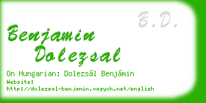 benjamin dolezsal business card